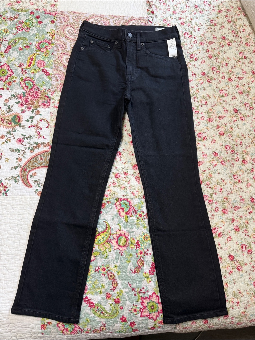 GAP Black Flare Jeans — High-Rise Wide Leg